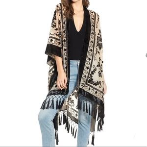 Free People burnout night bird kimono